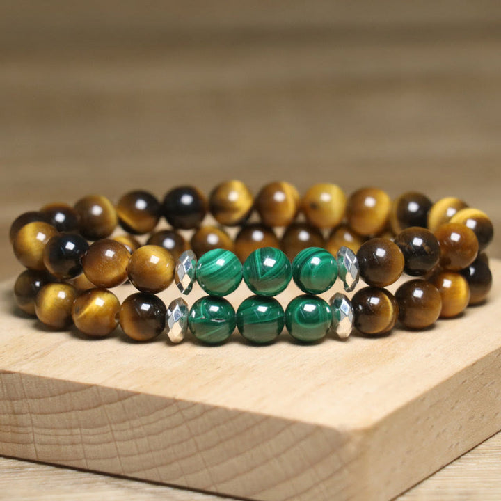 Buddha Stones Tiger Eye Green Tiger Eye Courage Bracelet