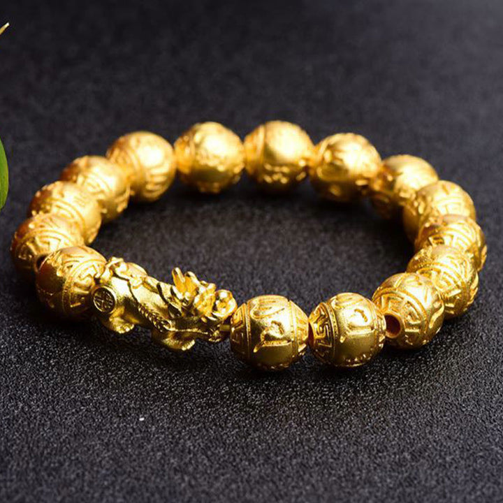 Buddha Stones PiXiu Om Mani Padme Hum Carved Wealth Bracelet