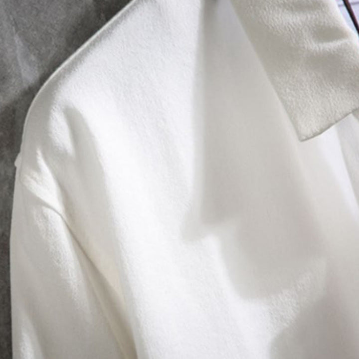 Buddha Stones Casual Solid Color Front Button Three Quarter Sleeves Men's Shirt - image 3