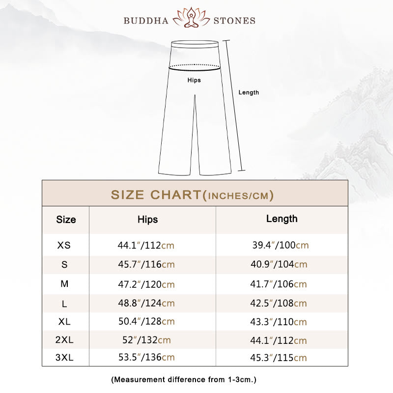 Buddha Stones Summer Unisex Elastic Waist Tai Chi Qigong Practice Breathable Cotton Linen Pants With Pockets - image 6