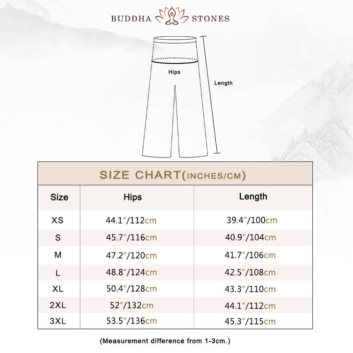 Buddha Stones Summer Unisex Elastic Waist Tai Chi Qigong Practice Breathable Cotton Linen Pants With Pockets - image 6