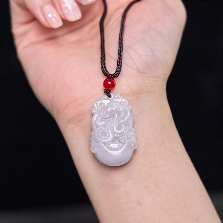 Buddha Stones Lucky The Year of The Snake 2025 Jade Red String Protection Bundle-2