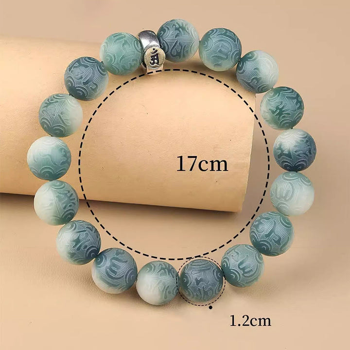 Buddha Stones Chinese Zodiac Natal Buddha Bodhi Seed Om Mani Padme Hum Engraved Wisdom Bracelet