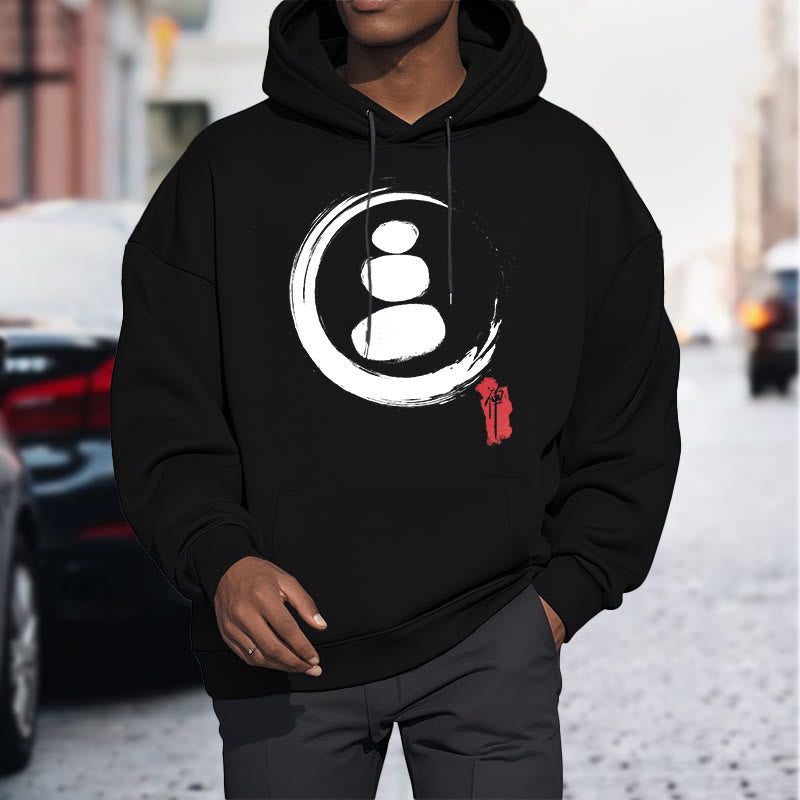 Buddha Stones Zen Circles Fleece Lined Hoodie