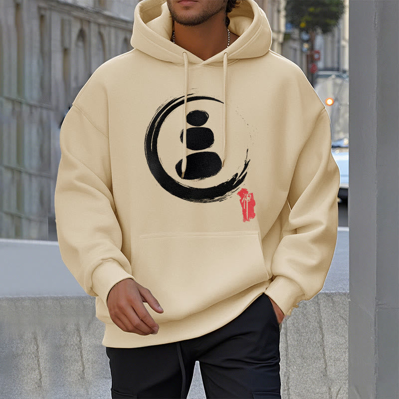 Buddha Stones Zen Circles Fleece Lined Hoodie