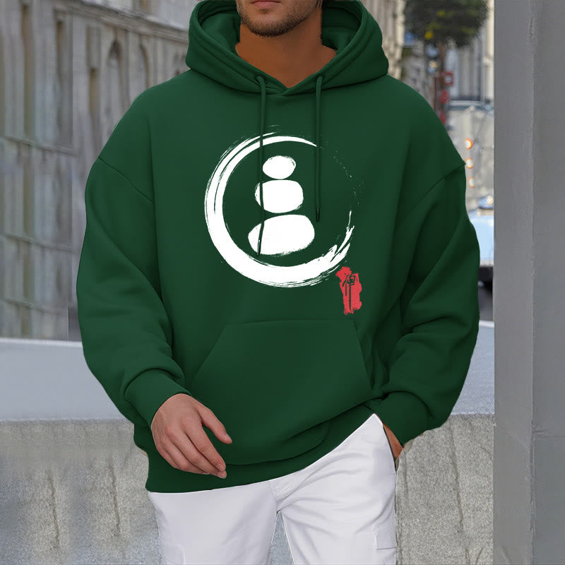 Buddha Stones Zen Circles Fleece Lined Hoodie