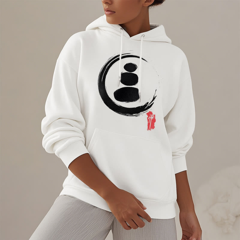 Buddha Stones Zen Circles Fleece Lined Hoodie