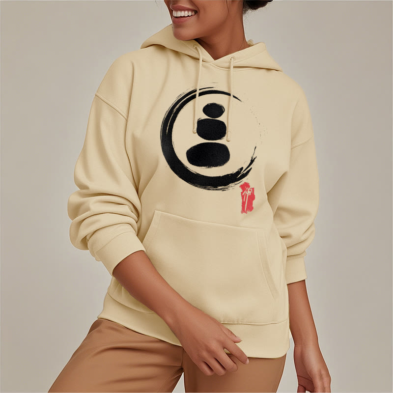 Buddha Stones Zen Circles Fleece Lined Hoodie