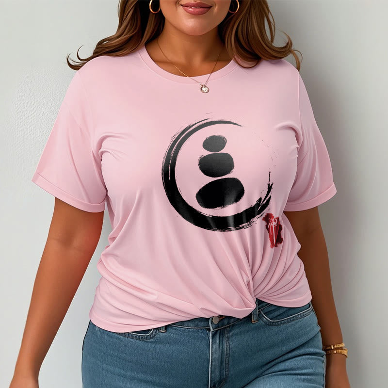 Buddha Stones Zen Circles Cotton Tee T-shirt