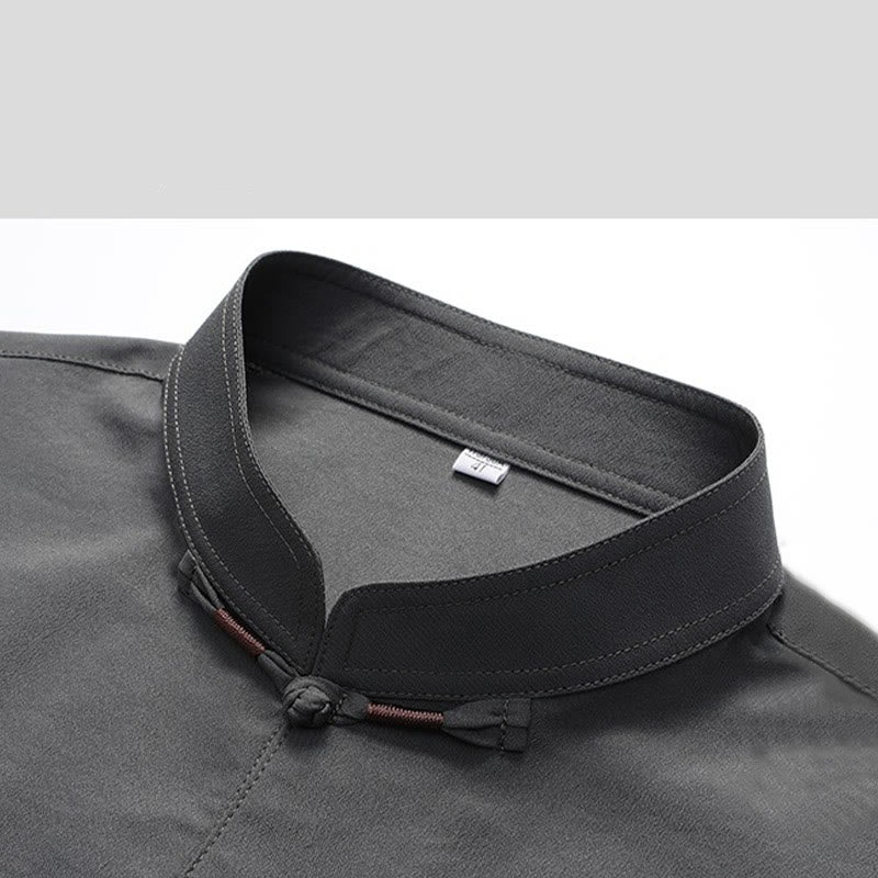 Buddha Stones Chinese New Year Embroidered Fu Tang Suit Hanfu Long Sleeve Top Pants Clothing Men's Set - image 6