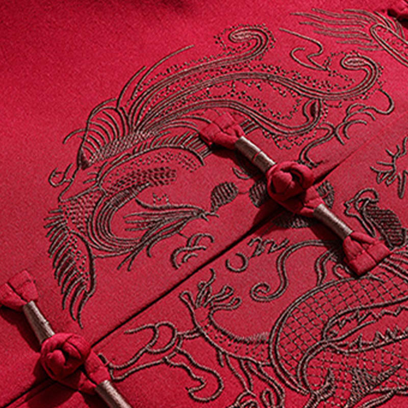 Buddha Stones Chinese New Year Embroidered Tang Suit Hanfu Traditional Uniform Long Sleeve Top Pants Clothing Men's Set - image 11