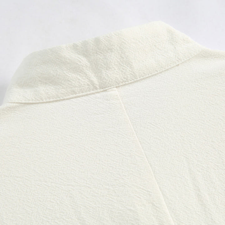 Buddha Stones Chinese New Year Crane Embroidery Tang Suit Hanfu Long Sleeve Top Pants Clothing  Cotton Linen Men's Set With Pockets - image 11