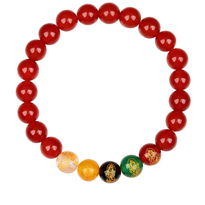 Buddha Stones Five Elements Various Agate Jambhala Luck Bracelet - image 21