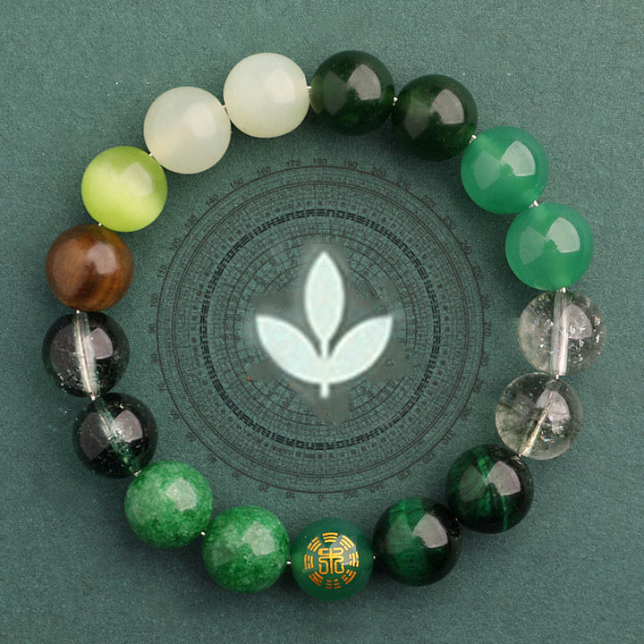 Buddha Stones Five Elements Various Agate Balance Luck Bracelet