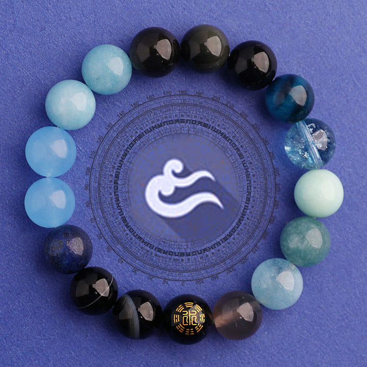 Buddha Stones Five Elements Various Agate Balance Luck Bracelet - image 28