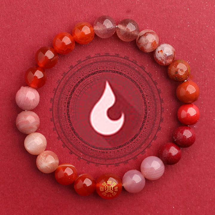 Buddha Stones Five Elements Various Agate Balance Luck Bracelet