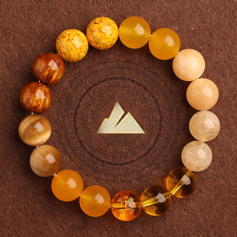 Buddha Stones Five Elements Various Agate Balance Luck Bracelet