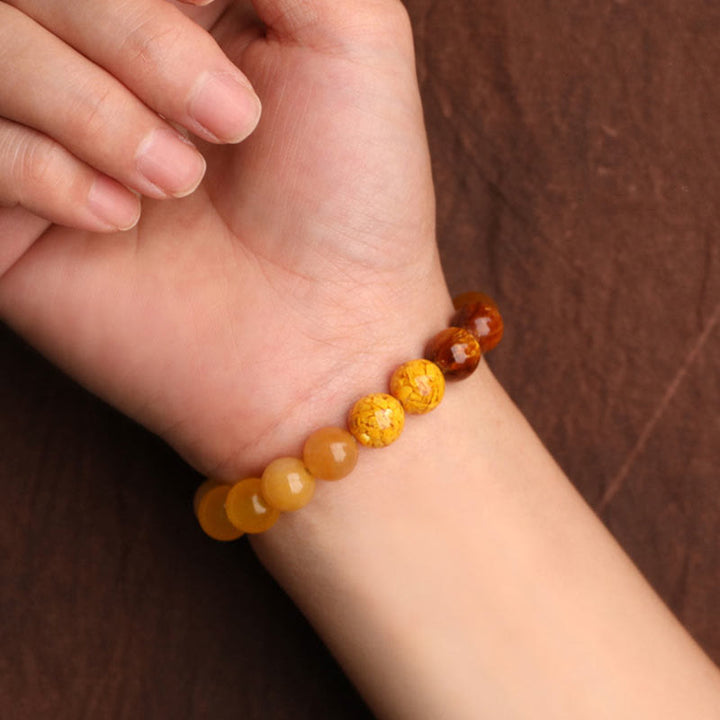 Buddha Stones Five Elements Various Agate Balance Luck Bracelet