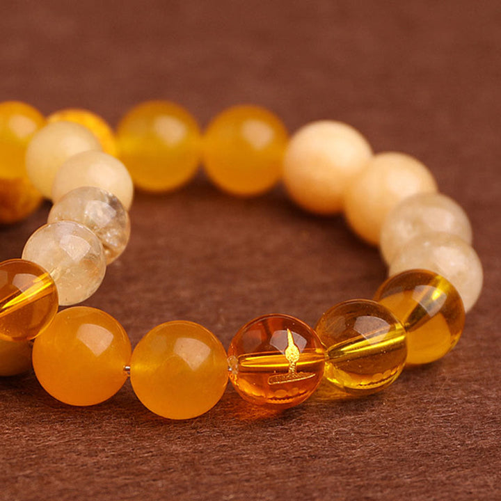 Buddha Stones Five Elements Various Agate Balance Luck Bracelet - image 46