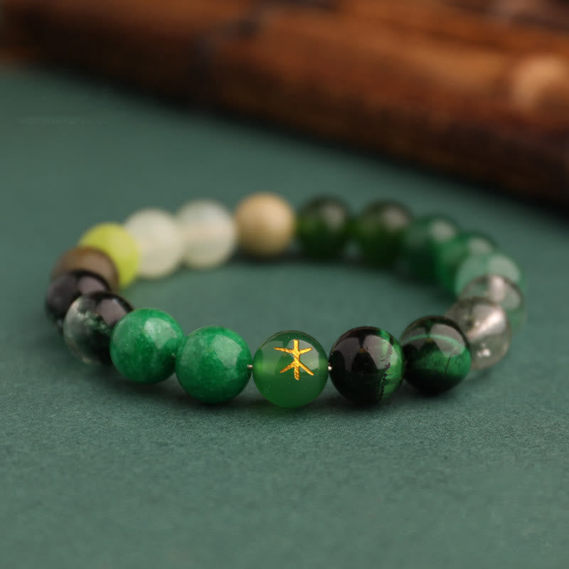 Buddha Stones Five Elements Various Agate Balance Luck Bracelet - image 17