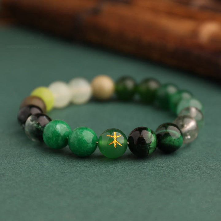 Buddha Stones Five Elements Various Agate Balance Luck Bracelet - image 17