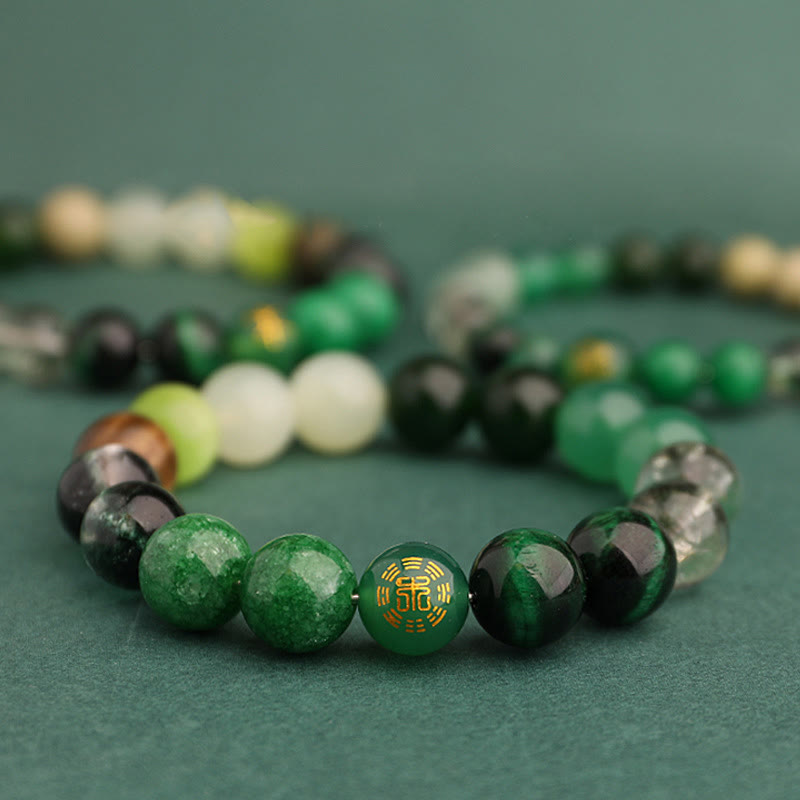 Buddha Stones Five Elements Various Agate Balance Luck Bracelet - image 14