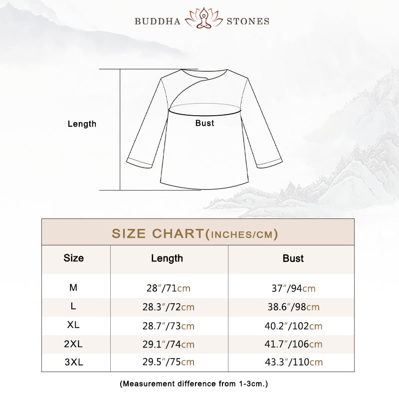 Buddha Stones 2Pcs Simple Design White Top Pants Meditation Yoga Zen Tai Chi Cotton Linen Clothing Women's Set - image 5