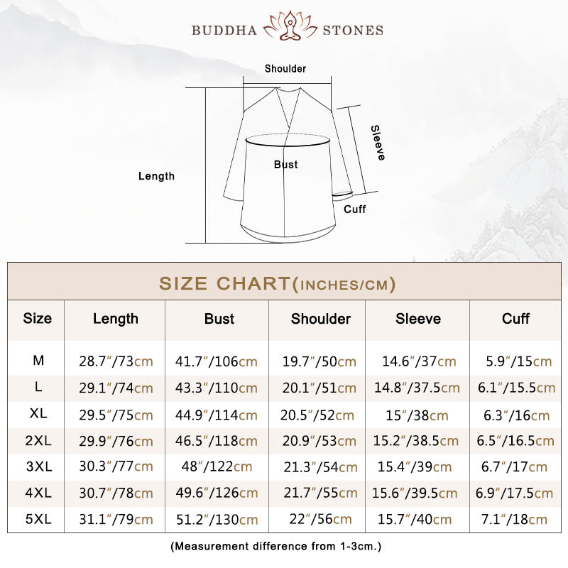 Buddha Stones Casual V-Neck Three Quarter Sleeve Men's Shirt