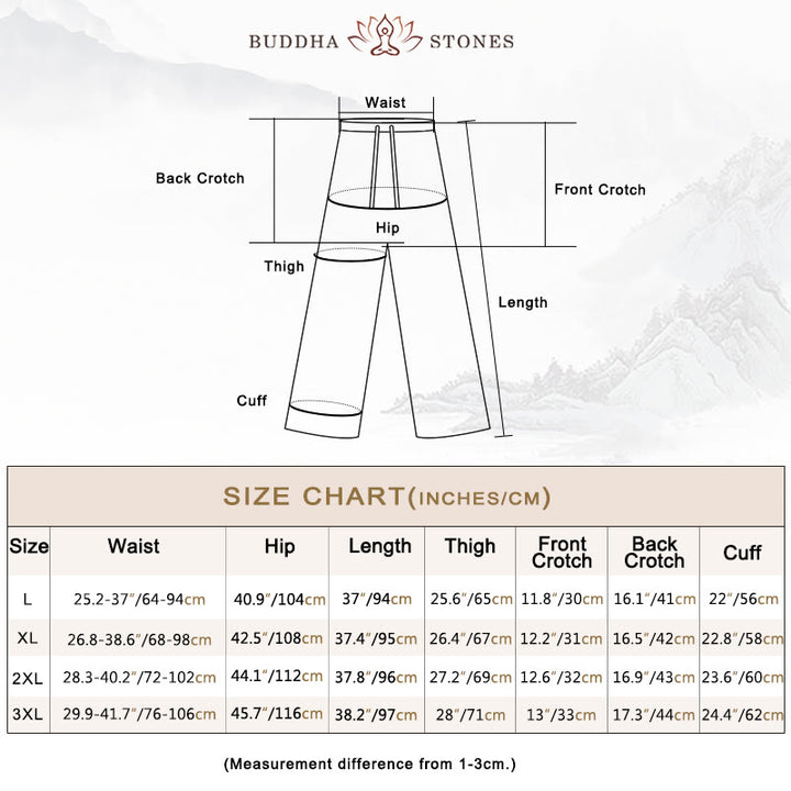 Buddha Stones Casual Cotton Linen High Waist Lace-up Wide Leg Pants With Pockets - image 4