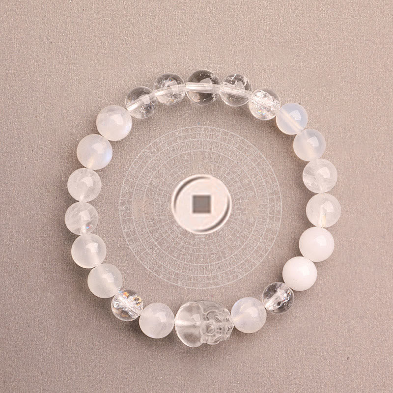 Buddha Stones Five Elements Various Agate Crystal Green Strawberry Quartz Moss Agate Green Phantom Luck Bracelet - image 44