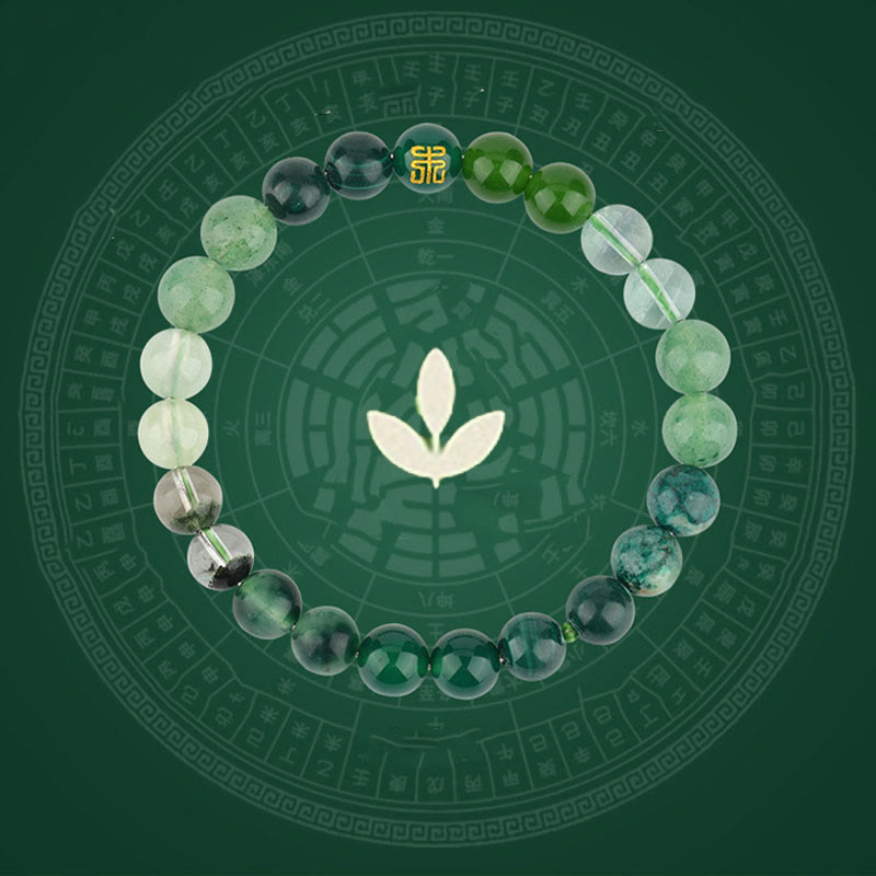 Buddha Stones Five Elements Various Agate Crystal Rutilated Quartz Tiger Eye Yellow Agate Citrine Luck Bracelet - image 17