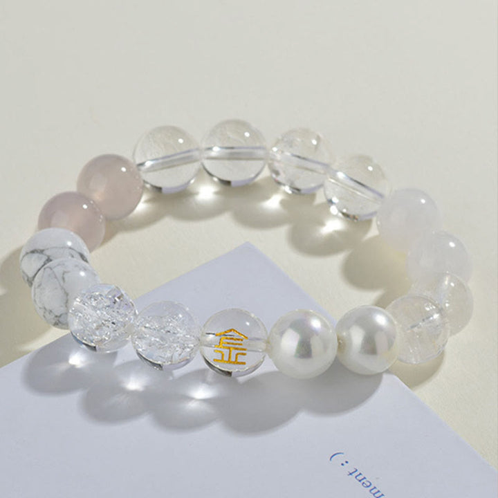 Buddha Stones Five Elements Various Agate Crystal Rutilated Quartz Tiger Eye Yellow Agate Citrine Luck Bracelet - image 15