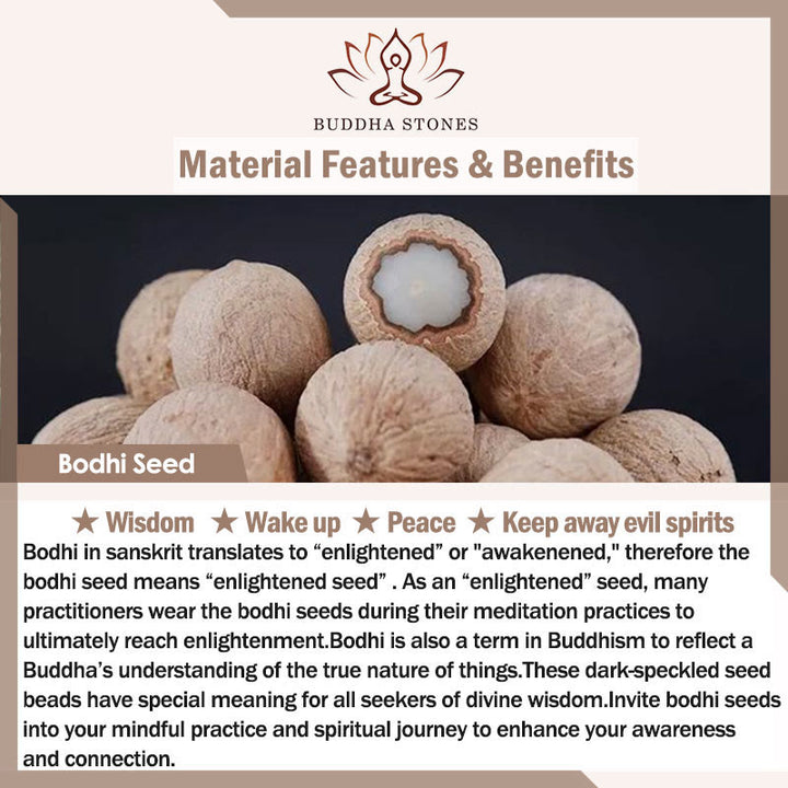 Buddha Stones Colorful Bodhi Seed Harmony Double Wrap Bracelet