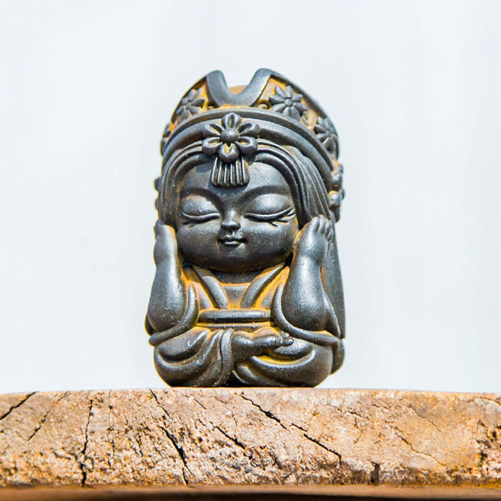 Buddha Stones Handmade Zakiram Iron Powder Rust Cast Resin Statue Zen Home Decoration - image 19