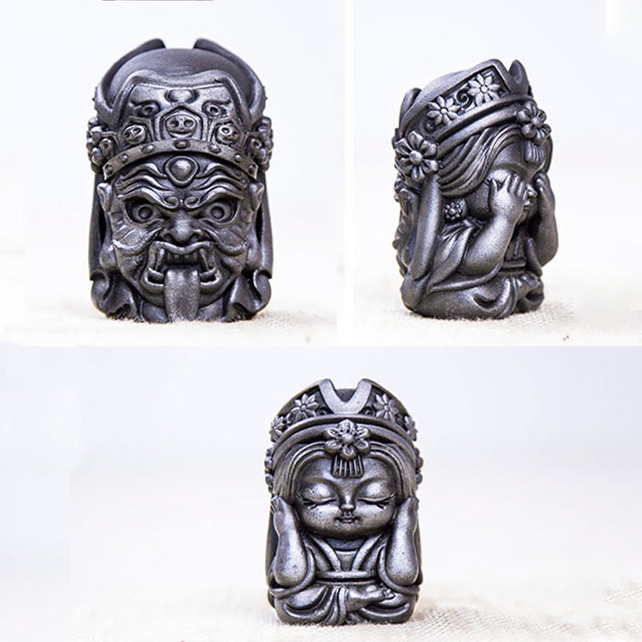 Buddha Stones Handmade Zakiram Iron Powder Rust Cast Resin Statue Zen Home Decoration - image 36