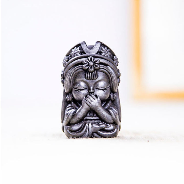 Buddha Stones Handmade Zakiram Iron Powder Rust Cast Resin Statue Zen Home Decoration - image 22