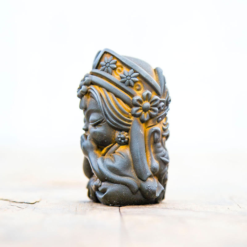 Buddha Stones Handmade Zakiram Iron Powder Rust Cast Resin Statue Zen Home Decoration - image 11