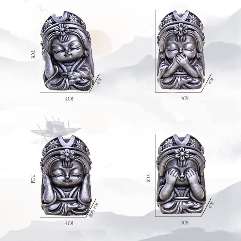 Buddha Stones Handmade Zakiram Iron Powder Rust Cast Resin Statue Zen Home Decoration - image 39