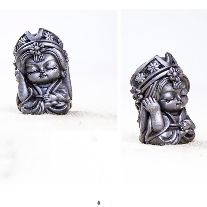 Buddha Stones Handmade Zakiram Iron Powder Rust Cast Resin Statue Zen Home Decoration - image 27