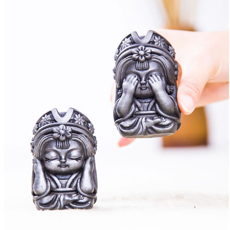 Buddha Stones Handmade Zakiram Iron Powder Rust Cast Resin Statue Zen Home Decoration - image 32