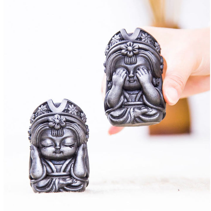 Buddha Stones Handmade Zakiram Iron Powder Rust Cast Resin Statue Zen Home Decoration - image 32