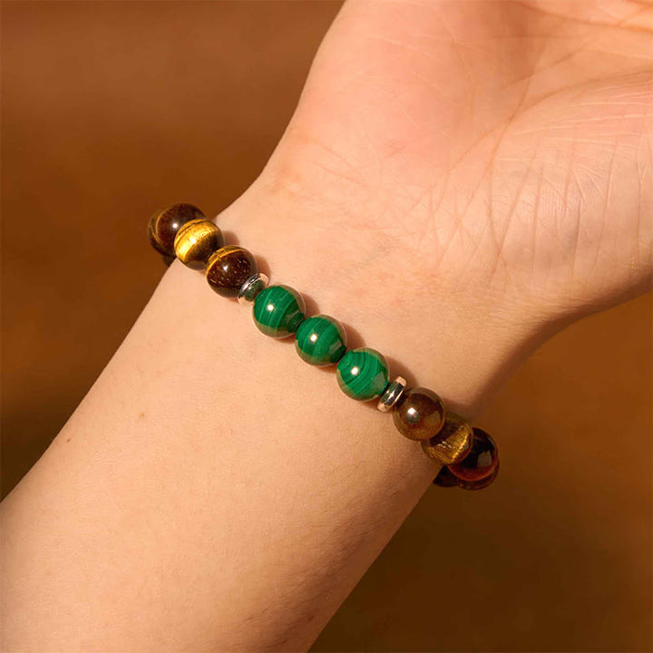 Buddha Stones Tiger Eye Green Tiger Eye Courage Bracelet