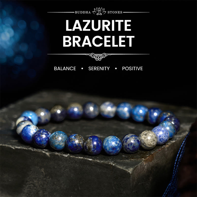 Buddha Stones Lazurite Lapis Lazuli Positive Balance Bracelet - Lazurite(Wrist Circumference: 14-16cm) - image 0