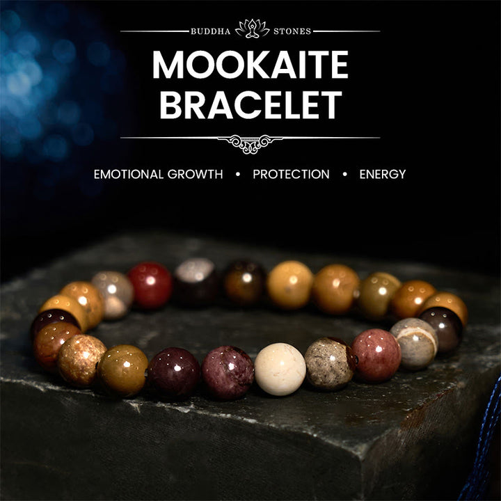 Buddha Stone Mookaite Motivation Bracelet