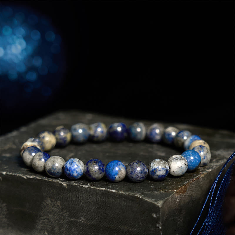 Buddha Stone Lazurite Lapis Lazuli Self Care Positive Bracelet - image 1