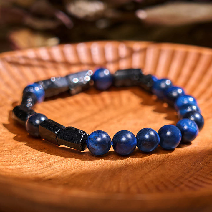 Buddha Stones "Wishing You Strength and Clarity" Blue Tiger Eye Bracelet Includes Gift Message Card - image 1