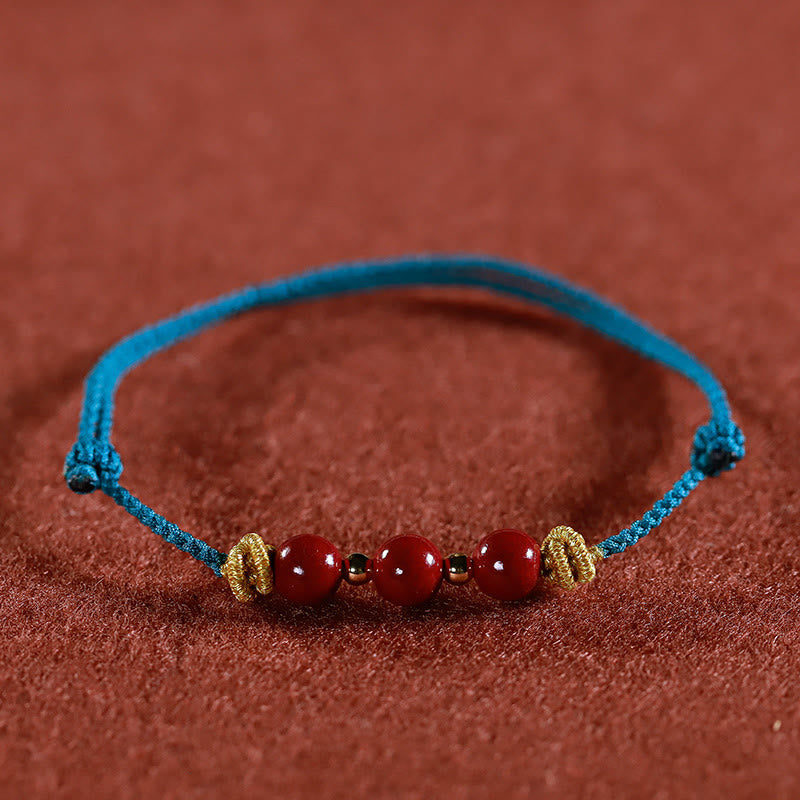 Buddha Stones Colorful String Cinnabar Calm Bracelet