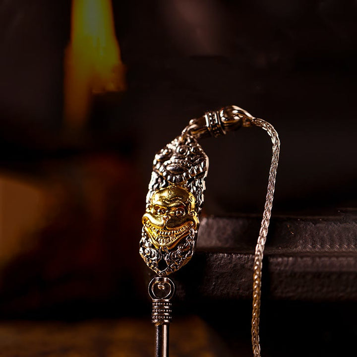 Buddha Stones 925 Sterling Silver Tibetan Garuda Bird Dragon Snake Wisdom Necklace Pendant - image 22