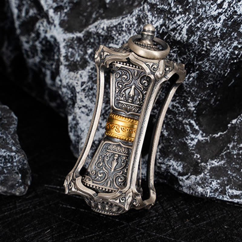 Buddha Stones 925 Sterling Silver Tibetan Zakiram Goddess of Wealth Blessing Necklace Pendant - image 7