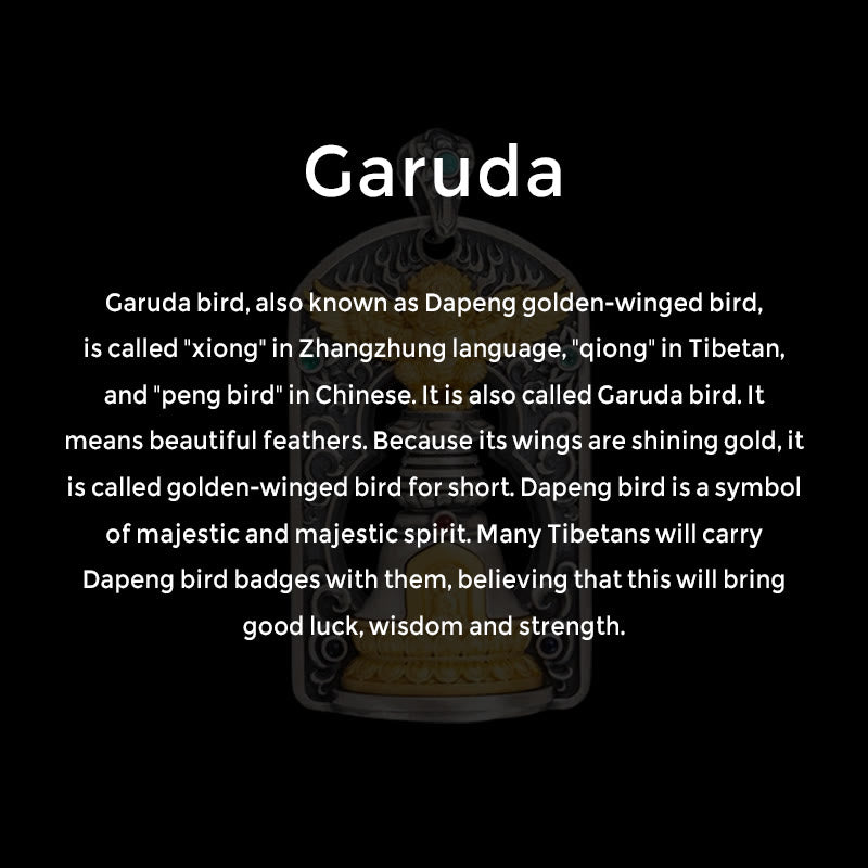 Buddha Stones 925 Sterling Silver Tibetan Garuda Bird Vajra Dorje Bell Protection Necklace Pendant - image 12